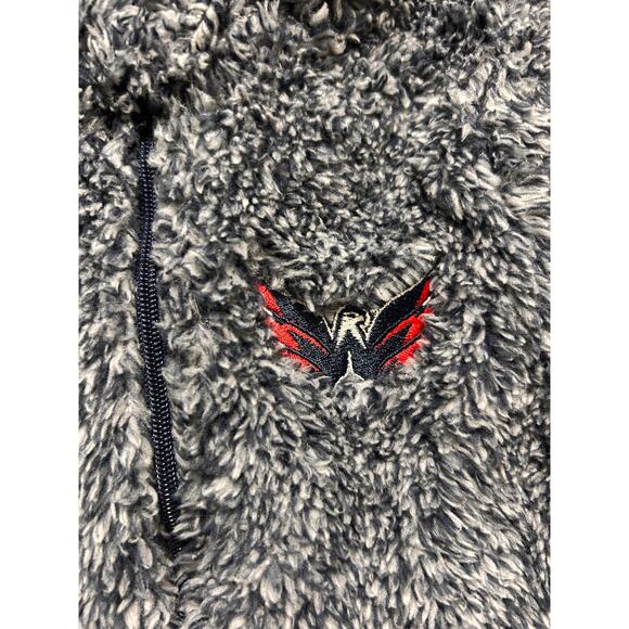 NWT NHL Washington Capitals Game Nap Teddy Fleece Bunting Sleeper, 3-6 Months - Picture 6 of 8